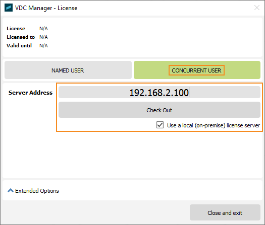 VDC Manager license settings (1)